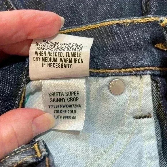 Hudson Krista Low-Rise Super Skinny Jean Size 26 Dark Denim - Picture 7 of 9